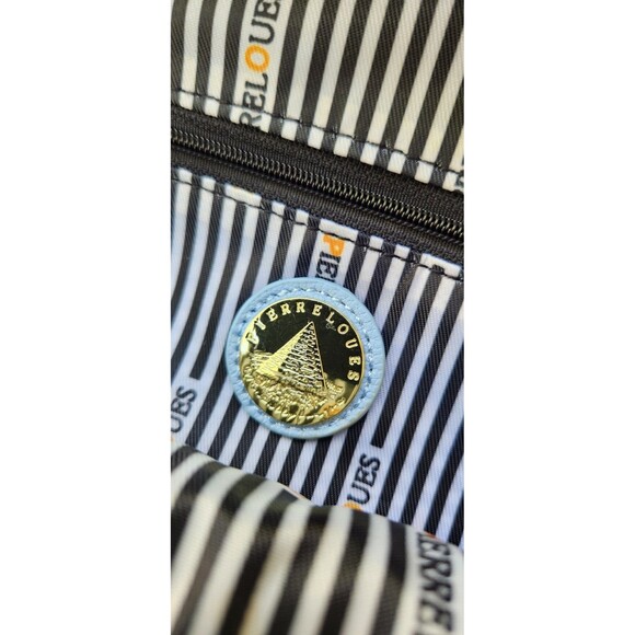 Pierre Loues PU Leather Crossbody Baby Blue Bag Backpack - Picture 5 of 10